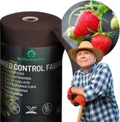 Agrotextile, Toison de jardin / Toison de mauvaises herbes Marron 50g avec protection UV Qualité UE / 45m de long, 1,6m de large