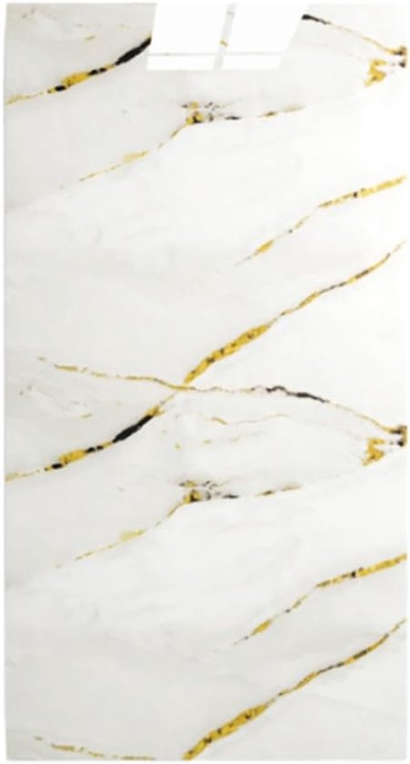 Tegelstickers behang Peel en Stick marmeren stijl tegelsticker wandpaneel keuken/badkamer backsplash tegel afneembare muurstickers kamerinrichting(Gold thread stone 30x60cm,10PCS)