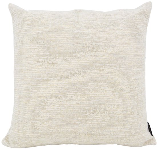 Coussin décoratif Chenille Crème/Beige | 45 x 45 cm | Polyester