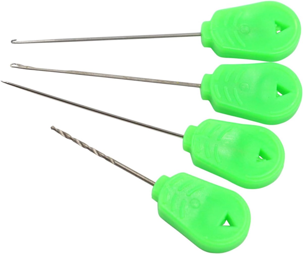 Visnaald Set - Aas Rigging Tools - Karpervissen Rigging - Roestvrij Staal - Set van 4 - Meerkleurig