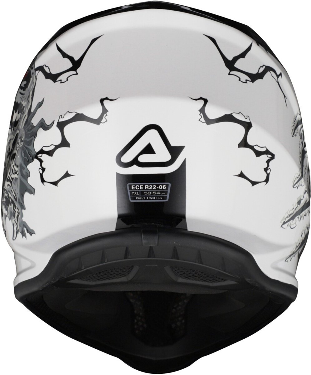 Acerbis Profile Junior Rex Wit Zwart Kinder Crosshelm - Maat YM - Helm – foto 4