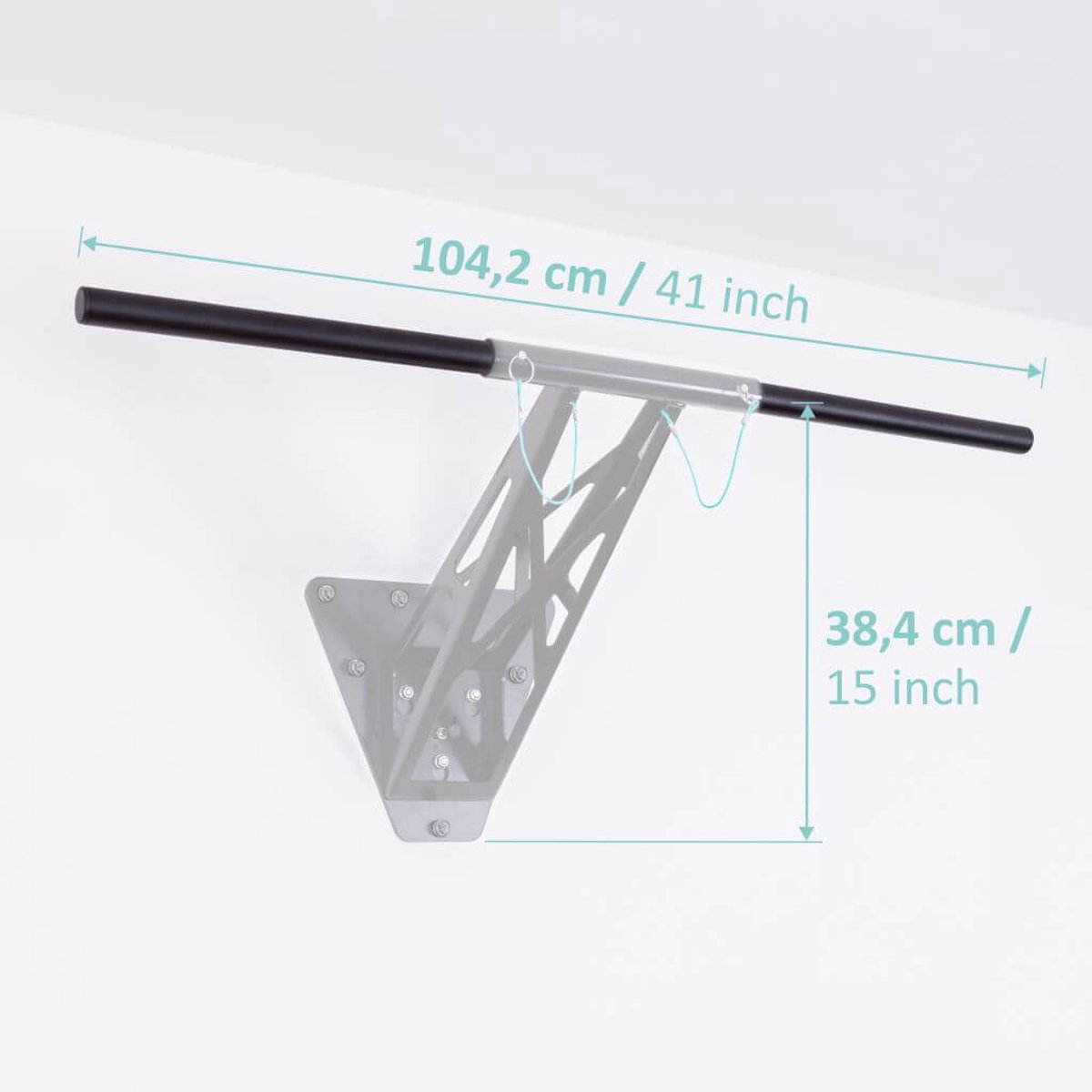 PULLUP & DIP Pro - Rechte Pull-up & Muscle-up Stang - Extra Breed Design - Ideaal voor Muscle-ups - Robuust Staal thumbnail 3