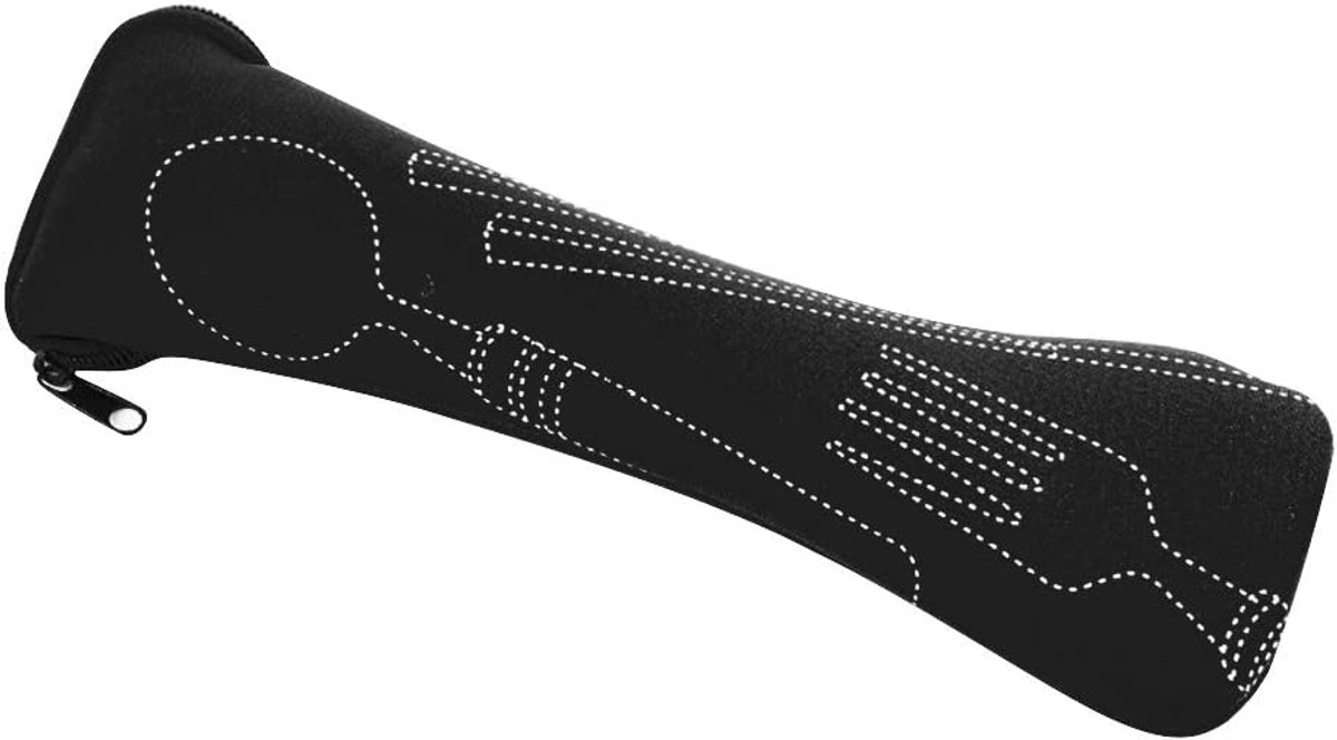 Serviestas - Bestekzakje - Outdoor Reizen - Sneldrogend Materiaal - 20 x 6 cm - Zwart
