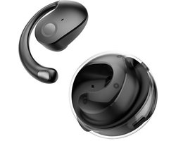 OWS Premium Sport Oordopjes – Deep Bass & Hi-Fi Stereo – Luxe Metalen Case – Bluetooth 5.3 – Open-Ear – 30u Batterij – Zwart