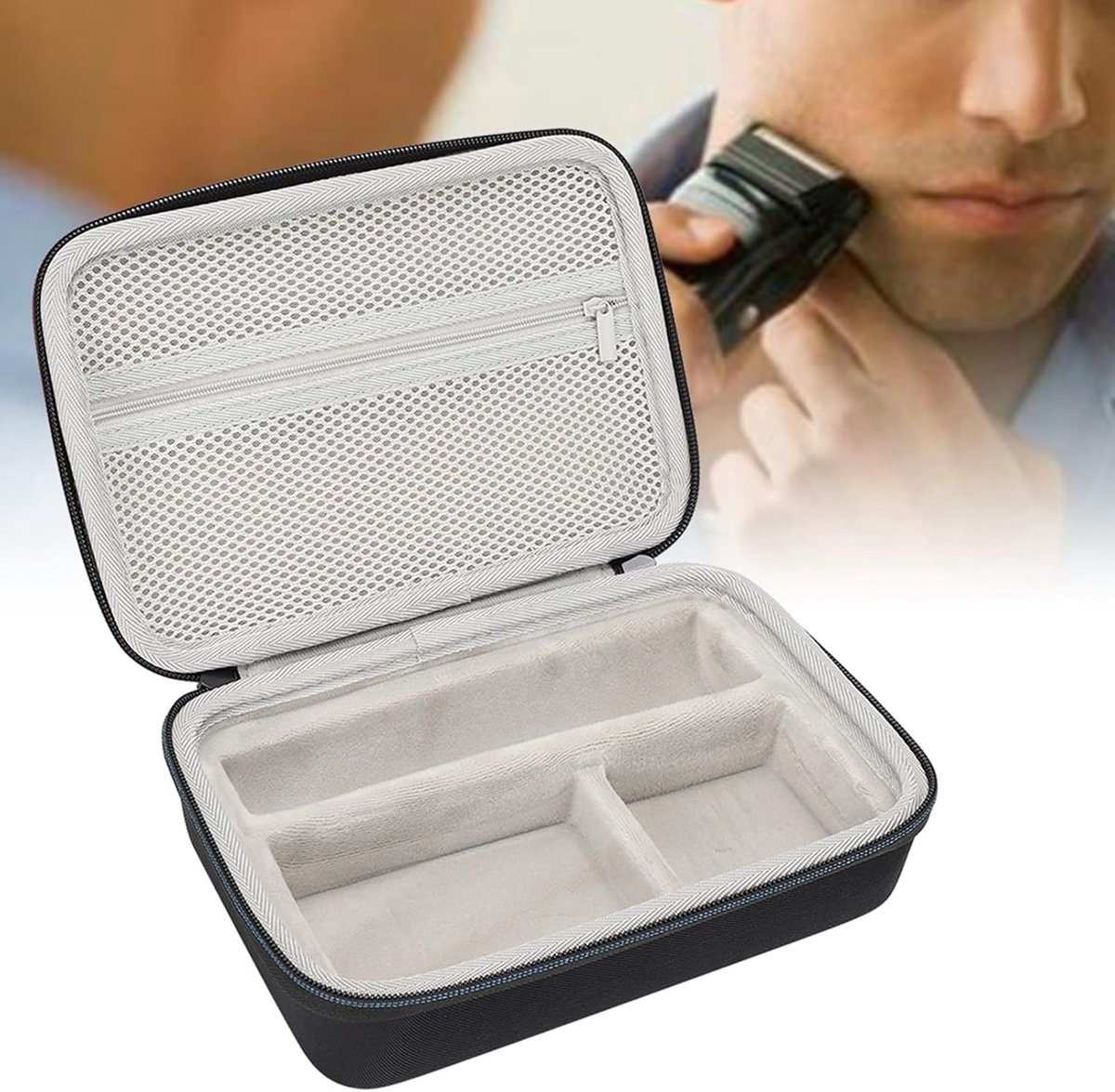 Draagbare Tondeuse Opbergtas - Opbergtas voor Draadloze Haar - Organizer geschikt voor MGK3020/3060/3080 - Organizer voor Herenscheerapparaten - Opbergdoos met Rits & Handvat - geschikt voor Elektrische Scheerapparaten