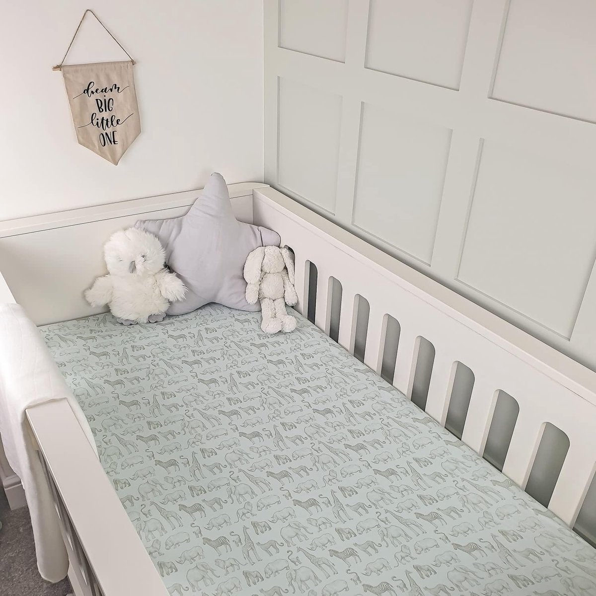 Baby Hoeslaken - Ledikant Laken - Babykamer Inrichten - Jersey Katoen Blend - 140x70 cm - Safari Dierenprint