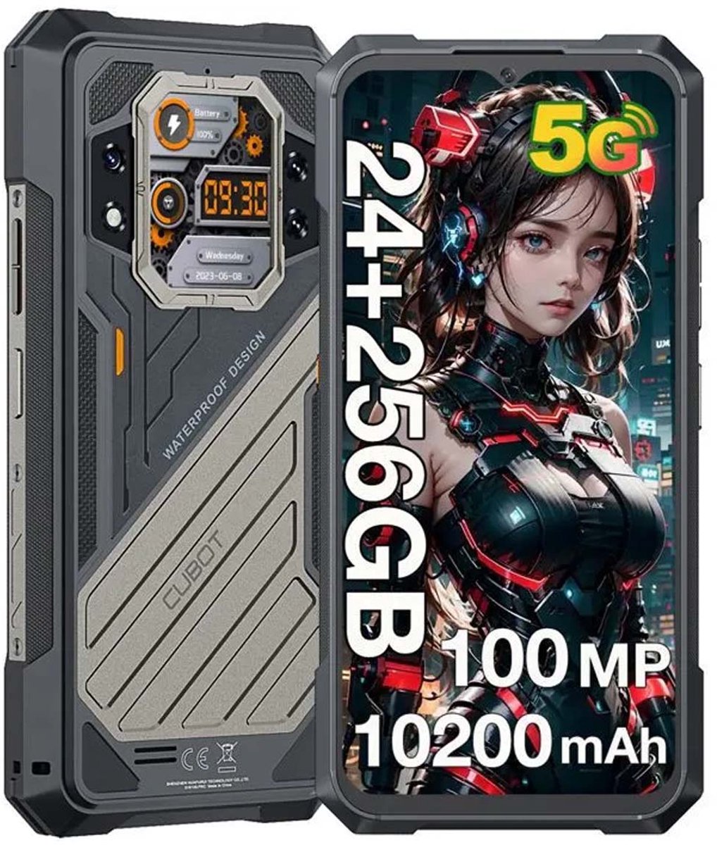 CUBOT Kingkong X Pro Robuuste Smartphone 5G - 24GB RAM - 256GB ROM - 10200mAh - 6.583 inch 120Hz - IP68/IP69K - Android 14 - NFC - GPS - Zwart