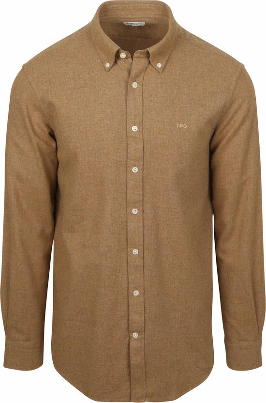 McGregor Overhemd Flanel Melange Camel - Maat M - Heren - Overhemden Casual