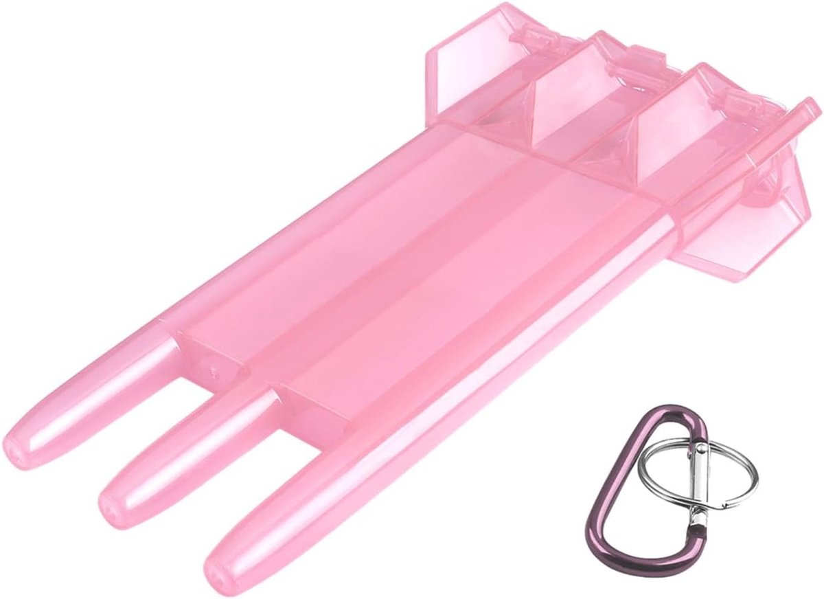 Dart Koffer - Dart Opbergdoos - Darts Vervoeren - Transparant Venster - 17 x 8.5 x 3.4 cm - Hot Pink