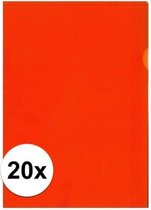 20x Insteekmap oranje A4 formaat 21 x 30 cm - Kantoorartikelen