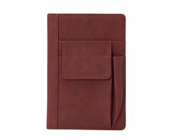 Notitieboek A5 Hervulbaar – Leren Journal Hardcover, 200 Pagina’s Dik Papier, Studenten Schrijfboek, Agenda, Planner, Stationery - Bruin