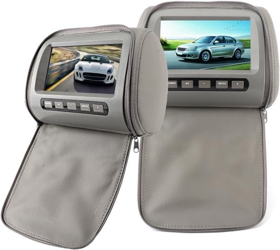 Set van 2 Draagbare Auto Hoofdsteun DVD Spelers 7 Inch HD LCD Touchscreen Entertainment — afbeelding 3