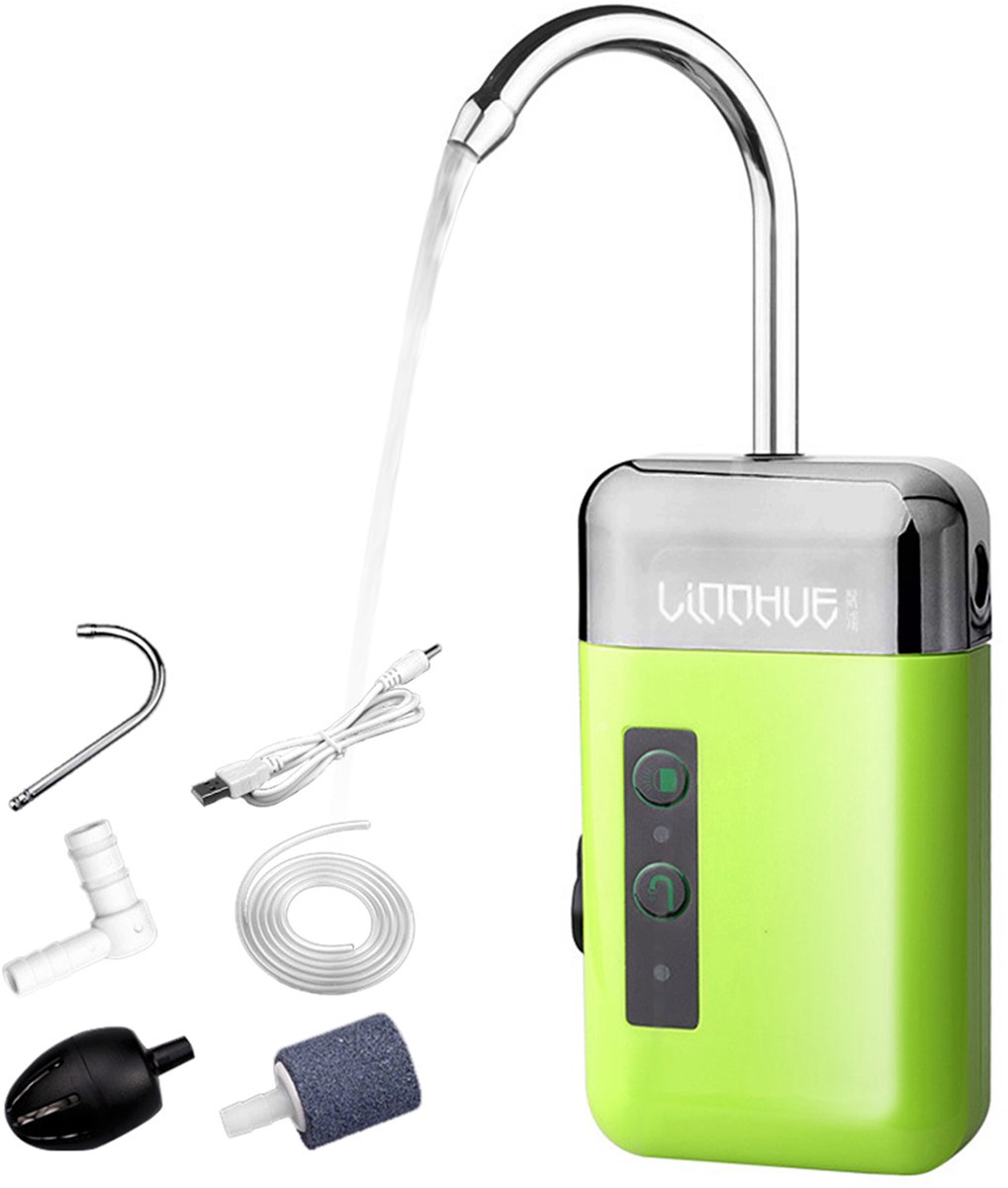 Draagbare Vis Luchtpomp – USB Oplaadbare Zuurstofpomp met 3 Modi – Fluisterstil voor Karpervissen & Levend Aas