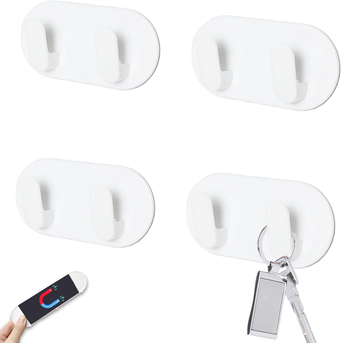 Magnetische haken - Houd handdoeken en tassen netjes bij elkaar