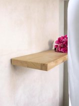 Luxe zwevende wandplank van massief eikenhout - 50 cm