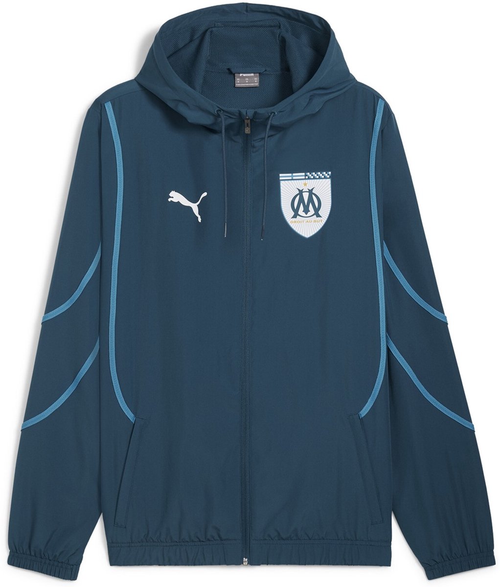 Puma Olympique Marseille Voor De Wedstrijd Jas XL Ocean Tropic-bleu Azur