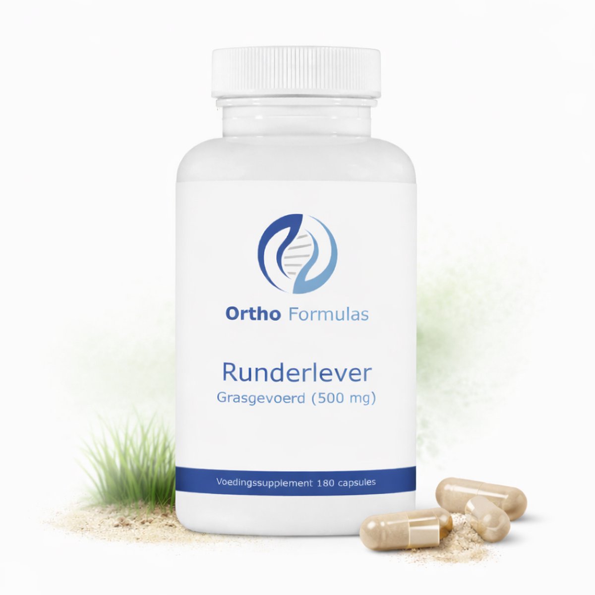 Runderlever Capsules – Natuurlijke Multivitamine – 500 mg – 180 Capsules - Vitamine A - B-vitaminen - Ijzer