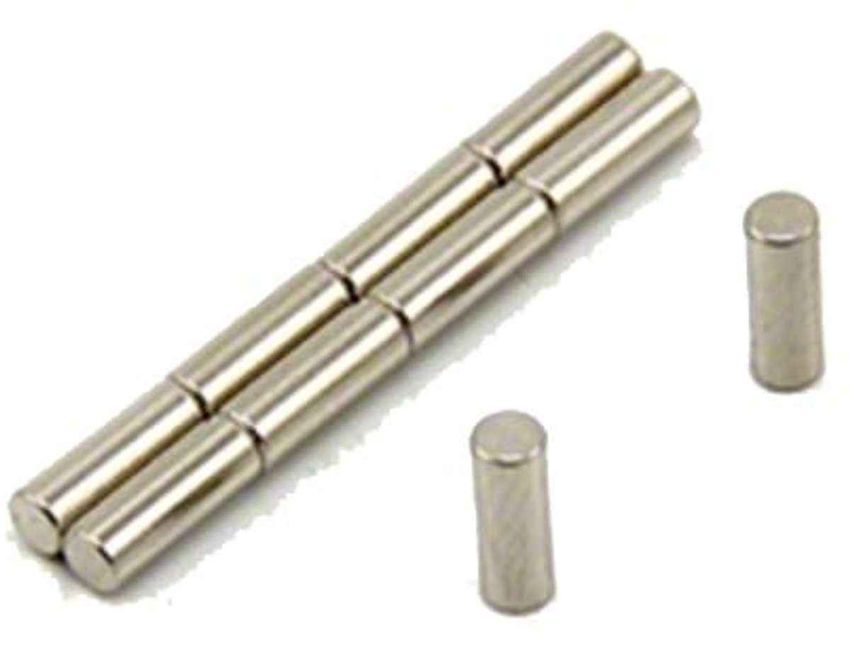 Neodymium Magneet N42 - 2,5 mm x 7 mm - Trekkracht 0,27 kg - 100 Stuks