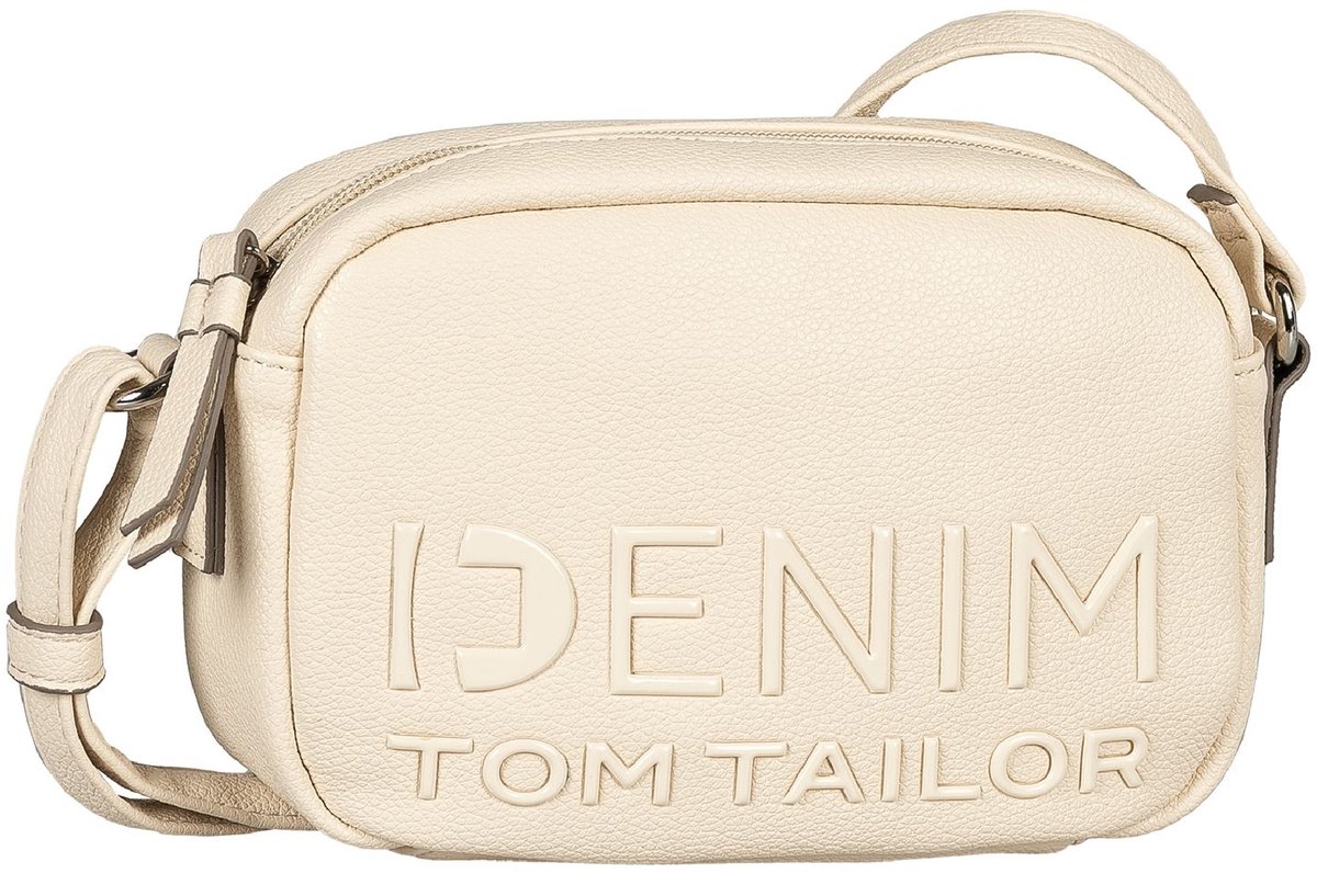 TOM TAILOR schoudertas Aveline Camera Bag Creme White crème
