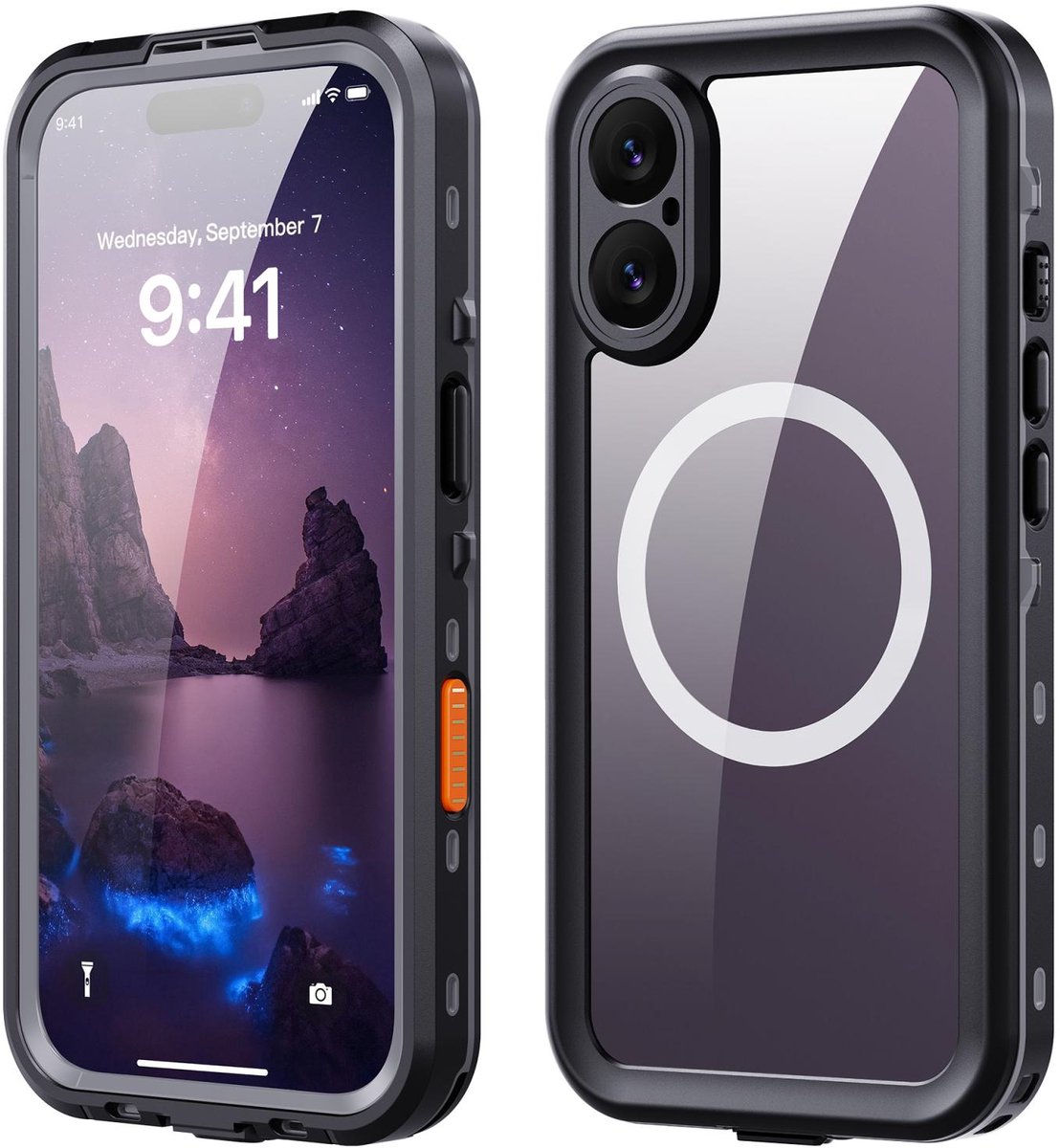 Waterdicht en Stofdicht Hoesje geschikt voor iPhone 17 Hoesje - Turtle Shift Waterproof - MagSafe Compatibel