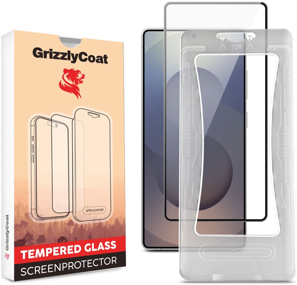 GrizzlyCoat Screenprotector geschikt voor Samsung Galaxy S26 Ultra Glazen | GrizzlyCoat Easy Align Screenprotector - Case Friendly + Installatie Frame