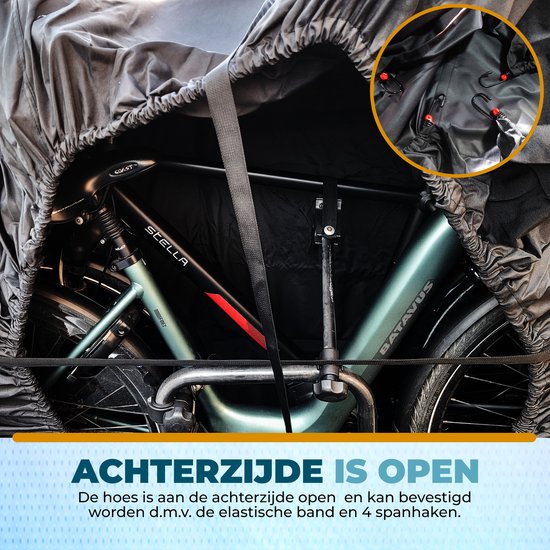 Fietshoes voor 1 of 2 fietsen Camper / Caravan Fietshoes - Fietsendrager Hoes - Met insteekvak voor gevarenbord van FIETSHOES — afbeelding 2