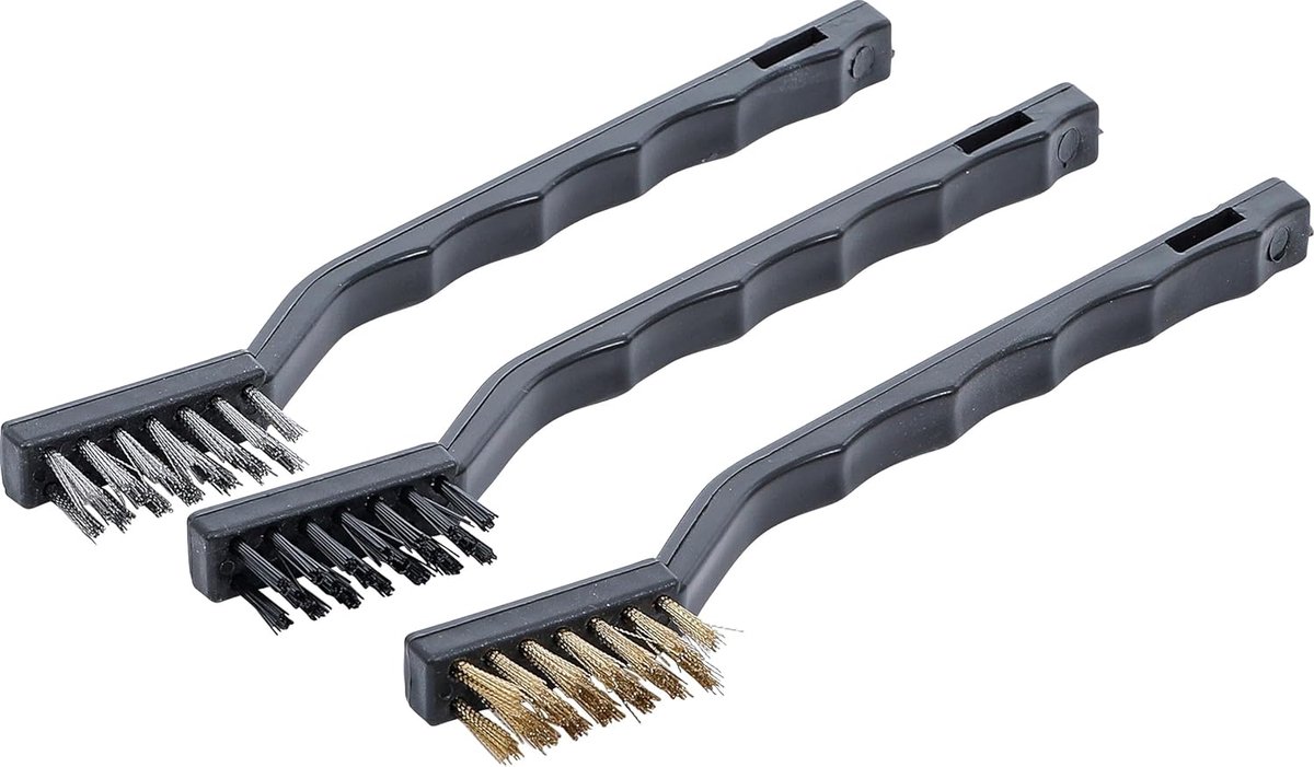 Borstelset 175 mm 3-delig - Handborstels voor Werkplaats en Garage