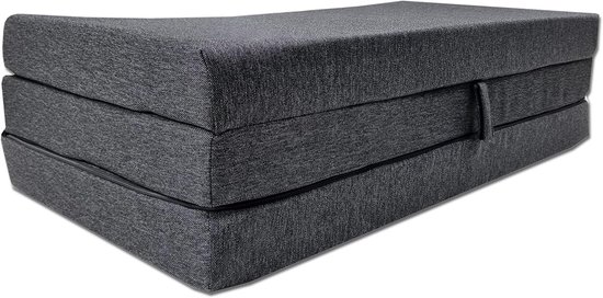 Schuimmatras - Campingmatras met deksel 120 x 200 x 10 cm - Grijs van Abbey Camp — afbeelding 2