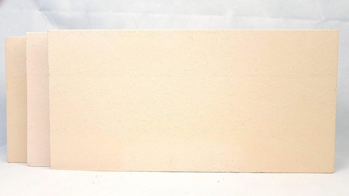 Gele Chamotteplaat 40x20x2 cm Vuurvaste Ovenplaat