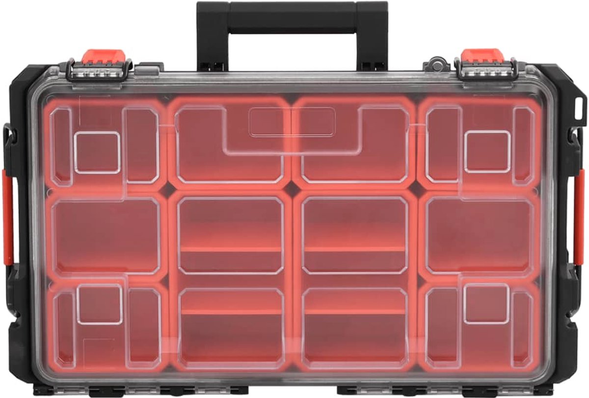 vidaXL - Flightcase - draagbaar - 55,5x34,5x13,5 - cm - PP - zwart