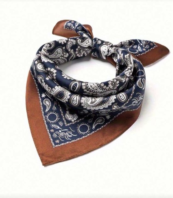 Sjaaltje met print - Koningsdag - oranje - bandana met print - haarband - sjaaltje meerkleurig - bandana - vierkant sjaaltje met print - bandana sjaaltje - oranje sjaal - Koningsdag - kingsday - oranje - orange - oranje accessoire