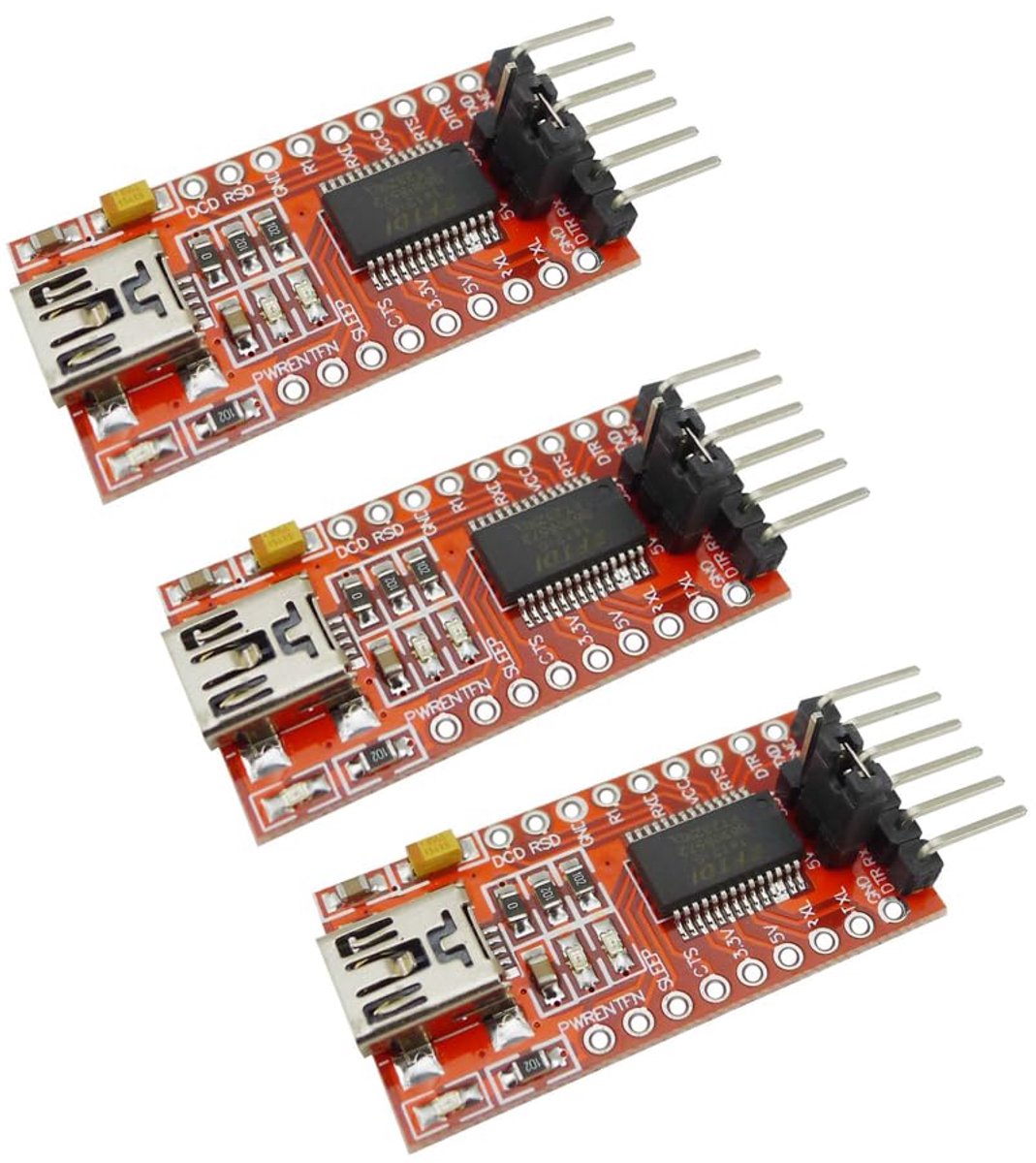 USB naar TTL - Converter Adapter - Arduino Projecten - 3.3V 5V Opties - Compact Formaat - Groen