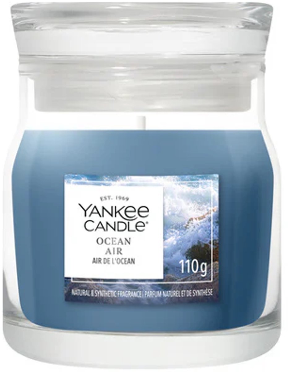 Yankee Candle Ocean Air Small Jar Geurkaars - tot 30 branduren Blauw