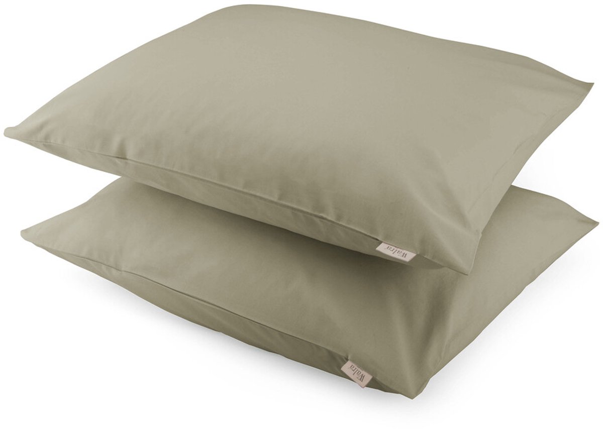Walra Kussensloop Crispy Cotton - 2x 60x70 - Groen