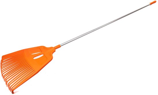 KOTARBAU® Set 5-Delig Bladhark, Kunststof, 150 cm, Oranje, Tuinhark, Gazonhark, Stevige Hark, Uitwisselbare Opzetstukken, met Aluminium Steel, Extra-Click van Merkloos	 — afbeelding 3