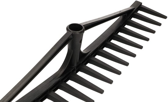 KOTARBAU® Bladhark, Tuinhark, Kunststof, 61 cm, Zwart, 18 Tanden, Bladbezem, Zonder Steel, voor Gras En Heg, Lichtgewicht Hark, Stevige Hark van Merkloos	 — afbeelding 4