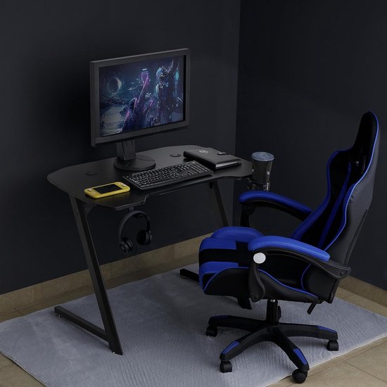 Ergonomisch Gaming Bureau met Koptelefoonhouder en Bekerhouder - 100x60 cm — afbeelding 3