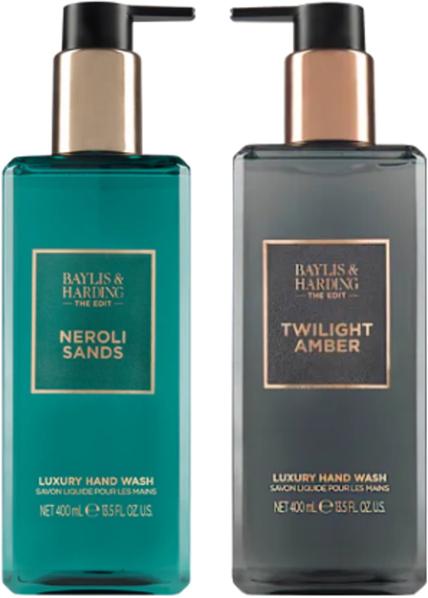 Baylis & Harding Handzeep - The Edit Multipack | 2x 400ml - Neroli Sands & Twilight Amber - Luxe Vloeibare Handzeep - Set van 2 | Limited Edition 2026