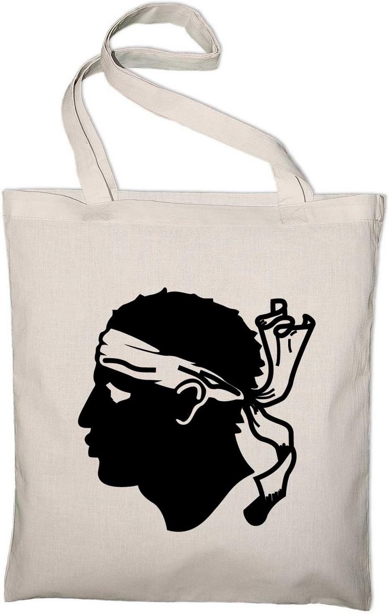 Jute tas met Corsica vlag motief