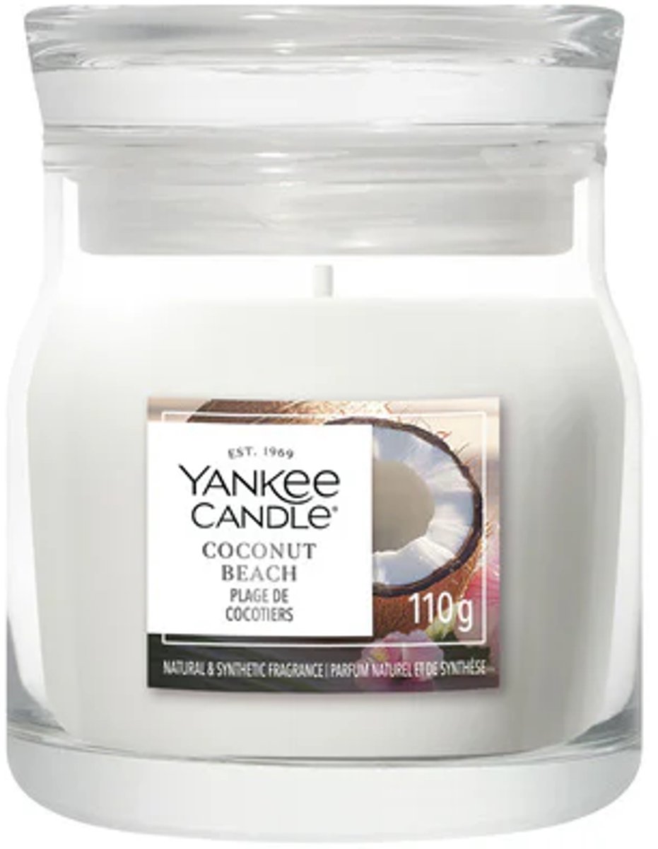Yankee Candle - Coconut Beach Small Jar Geurkaars - tot 30 branduren