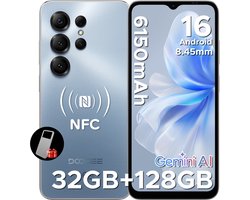 DOOGEE NOTE 56 X PRO - Smartphone - Android 16 - 32 GB RAM + 128 GB ROM / 2 TB TF - 6150 mAh - 8,45 mm ultraslank - 6,56 inch HD+ - 13 MP + 8 MP - NFC - Face ID - Gemini AI - GPS - Blauw