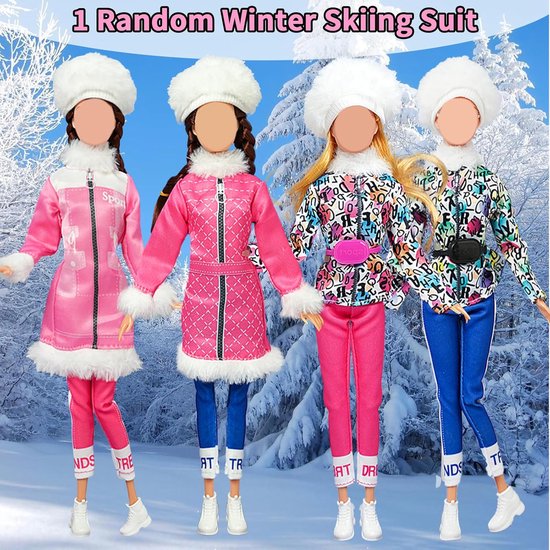21-delige winterskiset poppenkleding en accessoires voor 30 cm poppen — afbeelding 2