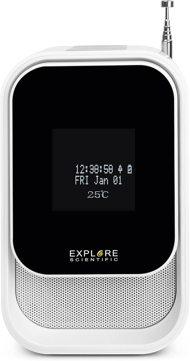 Digitale Wekkerradio - DAB+ Radio Klok - Ontwaken Muziek - Met Bluetooth Functie - 14 x 9 x 8 cm