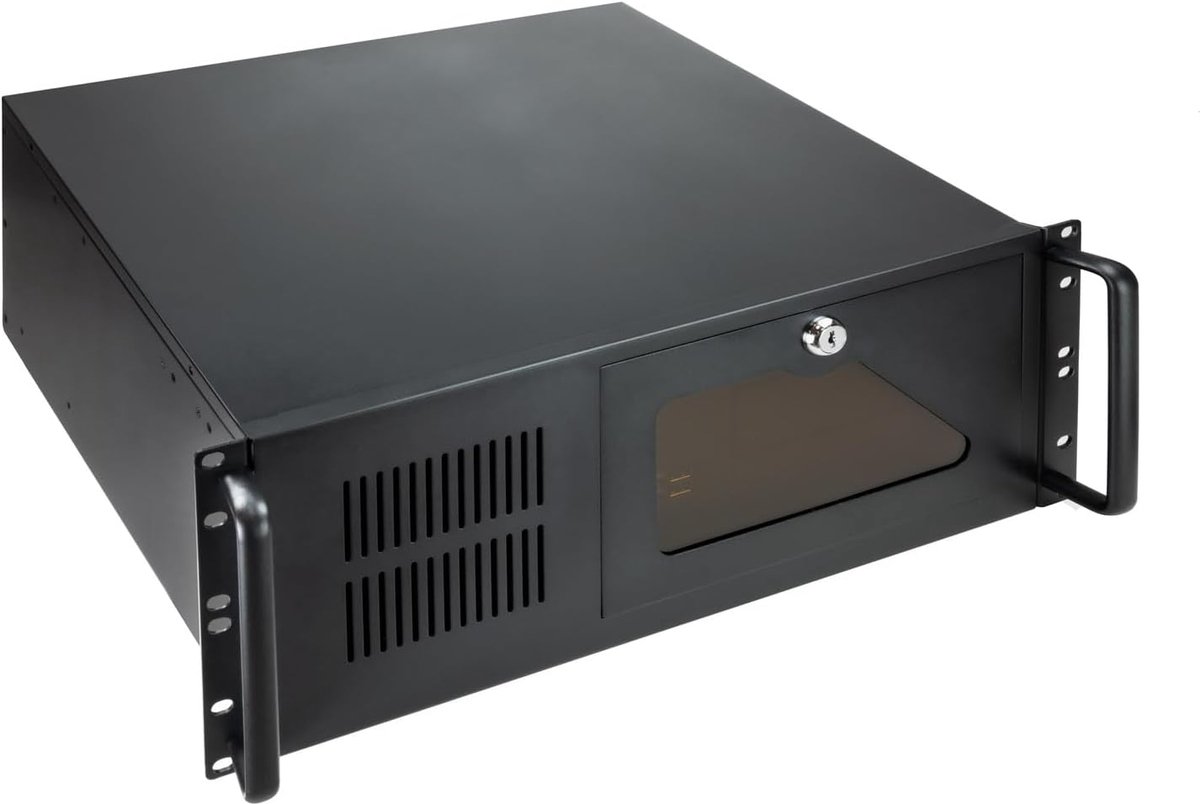 Serverkast Behuizing - Rack Mount - Server Opslag - 19 Inch Formaat - 4U Hoogte - Zwart