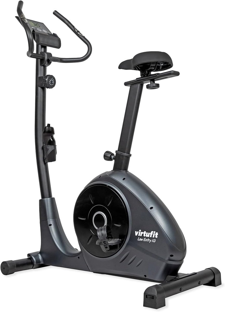 Hometrainer Fiets - Indoor Fiets - Thuis Trainen - Lage Instap - 143 cm Hoog - Zwart