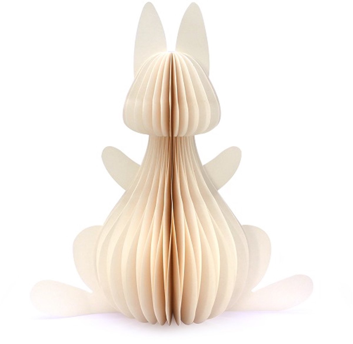 Easter bunny decoration - paashaas van wit papier - 27,5 cm