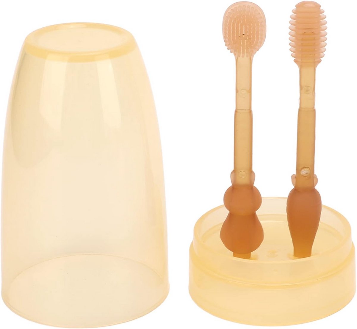 Siliconen Baby Tandenborstel Set met Vingerborstel en Tongborstel