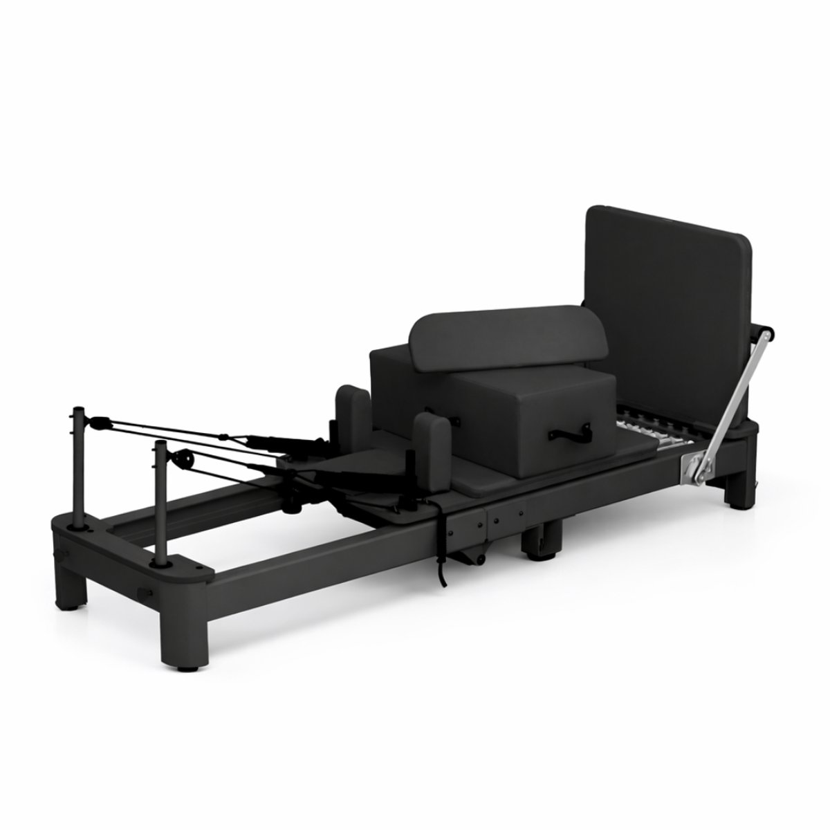 PH Fitness PRO Pilates Reformer 248 cm – EXTRA LANGE Aluminium Editie met 6 Veren & Wielen, Opvouwbare Professionele Pilates Machine voor Studio, Home Gym & Revalidatie