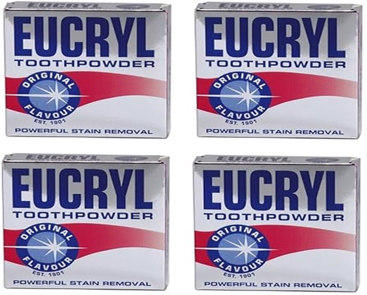 Eucryl poeder original de vervanger voor Smile/Smokers poeder - 4 X 50 gram