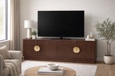 Japandi TV-meubel in Walnoot | Minimalistisch Design | 140 × 40 × 48 cm